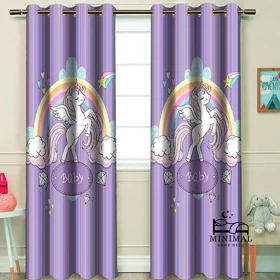 پرده کودک طرح یونی کورن مدل W4645