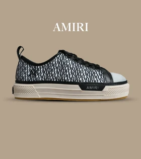 کفش اسنیکرزمشکی سفید Amiri Text مدل 5995