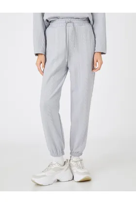 شلوار ورزشی Jogger طرح دار کراواتی کمر 3WAK30108EK