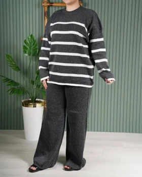 بلوز و شلوار پینترستی# 2049 (خاکستری)