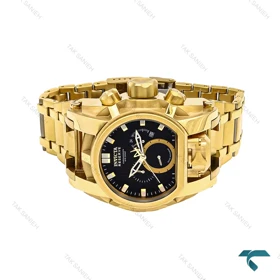 ساعت اینویکتا زئوس طلایی صفحه مشکی مردانه Invicta-6253-G