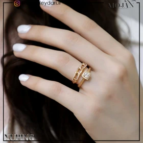 حلقه و پشت حلقه ژوپینگ زنانه کد xpz1018