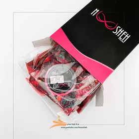 ست اناری گل‌دار فنردار برند نوشه پوش