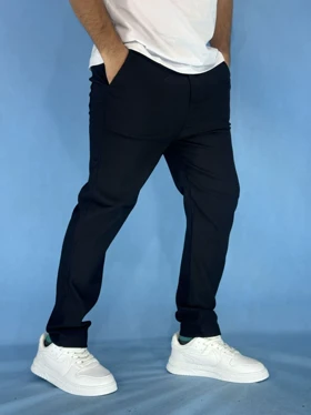 شلوار مردانه بنگال کش دم پا ساده مدل Behnam-مشکی