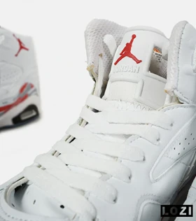 کفش کتانی ساق‌دار مردانه سفید قرمز Nike air jordan 6