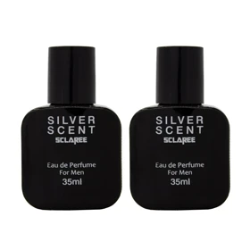 عطر جیبی مردانه اسکلاره مدل Silver scent حجم 35 میلی لیتر مجموعه دو عددی
