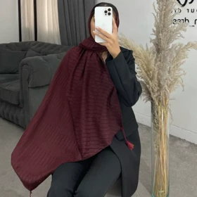 شال پلیسه منگوله