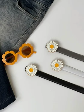 1660- کمربند دوختی 2/5 سانت پلاک دار