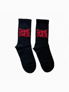 جوراب ساق بلند طرح Game over یونیسکس