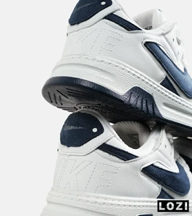 کفش کتانی بزرگ پا سفید سرمه ای NIKE AIR FORCE