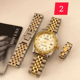 ساعت رولکس و دستبند و انگشتر رولکس دورنگ