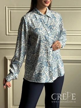 شومیز یقه مردانه طرحدار