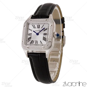 ساعت کارتیر زنانه مدل سانتوس دومونت دور نگین 105678