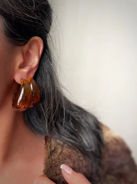 گوشواره های حلقه‌ای پاییزی