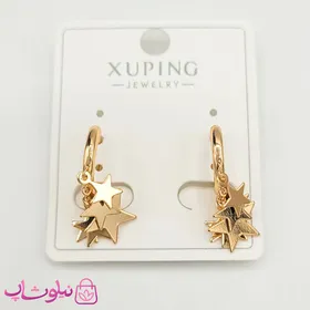 گوشواره زنانه حلقه‌ای ژوپینگ با آویز ستاره