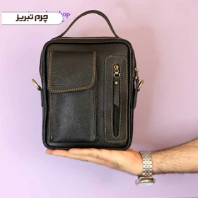 کیف دوشی چرم مدل ساسان BMJ20