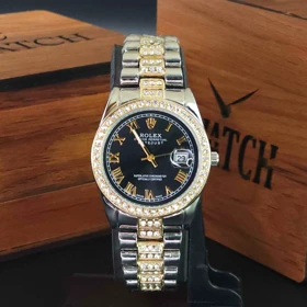 ساعت مچی زنانه رولکس دیت جاست Datejust با موتور کوارتز ژاپن و قفل پروانه ای کد 5