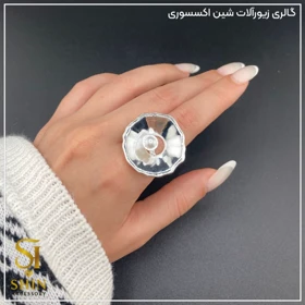 انگشتر زنانه ابکاری نقره کد az01