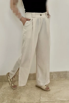 شلوار لینن بغل چاک