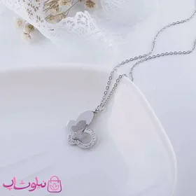 گردنبند زنانه نگین‌دار مدل پروانه