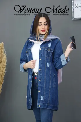 کت جین آبی کاربنی DEFACTO