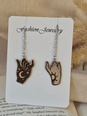 گردنبند ست دوستی کاپلی دست خورشید و ماه