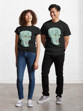 تیشرت Spongebob تیشرت باب اسفنجی طرح Handsome Squidward
