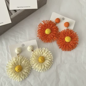 گوشواره حصیری گل