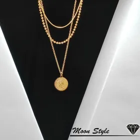 گردنبند دخترانه طرح الیزابت استیل رنگ ثابت