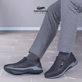 کفش مردانه چرم اداری و روزانه طبی کد 7038021