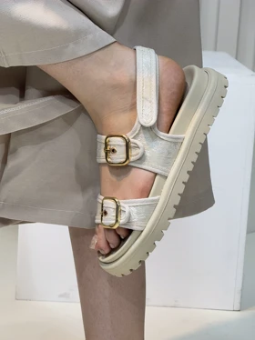 1213 صندل زنانه گوچی دو سگک پشت چسب GUCCI