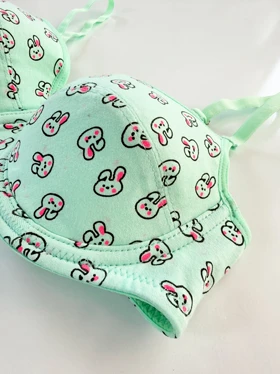 سوتین تک اسفنجی فنر دار نخ پنبه طرح خرگوش براگور Bragor