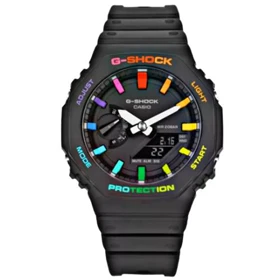 ساعت جی شاک فول مشکی موتور ژاپن مدل G-Shock GA-2100