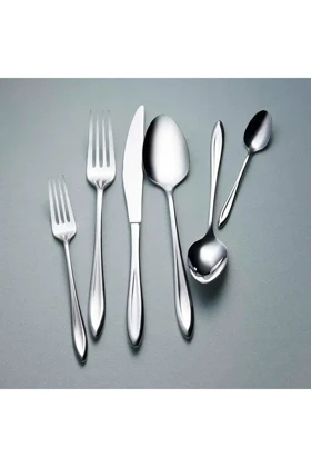 سرویس قاشق چنگال و کارد 12 نفره KORKMAZ مدل Petra - بژ