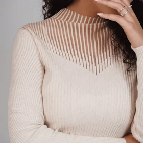 بافت لمه یقه شیشه ایی