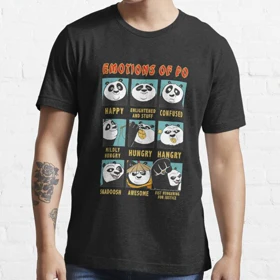 تیشرت kung fu panda طرح Kung Fu Bear Emotions Of Po Portrait Grid کد 199545