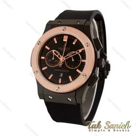 ساعت هابلوت مردانه مشکی رزگلد سه موتوره Hublot-4724-G