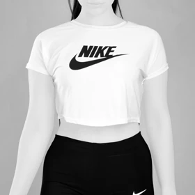 کراپ آستین کوتاه ورزشی زنانه نایک مدل VHD-3C337 سفید