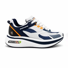 کفش و کتانی مردانه مدل اسکیچرز SKECHERS رنگ سفید سرمه ای کد 40012