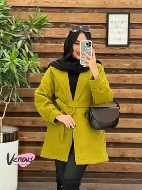 پالتو کمردار آستین پفی
