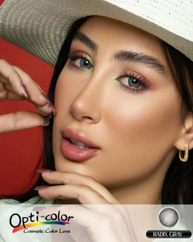 لنز طبی رنگی مثبت سالانه اپتی کالر Opti Color (Radix Gray)