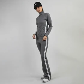 ست سویشرت و شلوار ورزشی زنانه مدل 4H0913 طوسی