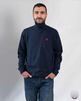 پلیور یقه اسکی مردانه U.S.Polo Assn – دو رنگ کاربردی