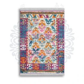 *جدید* فرشینه از جنس پارچه شانل مخمل ترک طرح فانتزی برند دفه کد 1582