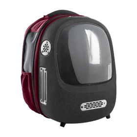 کوله پشتی حمل حیوانات ماژرو مدل توسان (مشکی-زرشکی)