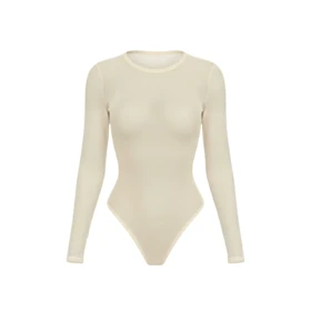 بادی حریر شیشه ای یقه گرد کشی