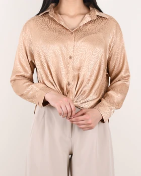شومیز ساتن گره‌ای