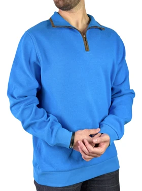 سلانیک بیسیک نیم زیپ مردانه رنگ آبی کد 89866