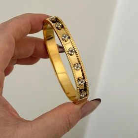 دستبند استیل ون کلیف نگینی کد 770