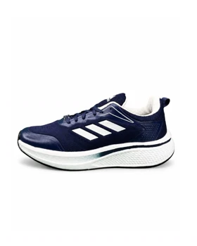 کفش کتانی مردانه بزرگ پا مدل آدیداس زیره بست سرمه ای سفید ADIDAS